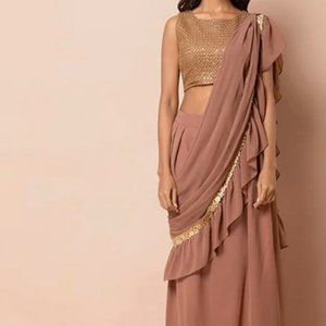 Dusty Rose Formal Sari
